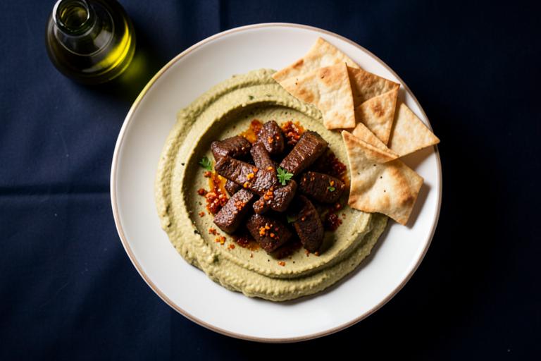 Hummus con carne