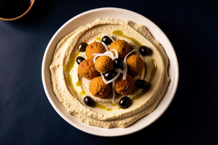 Hummus con falafel